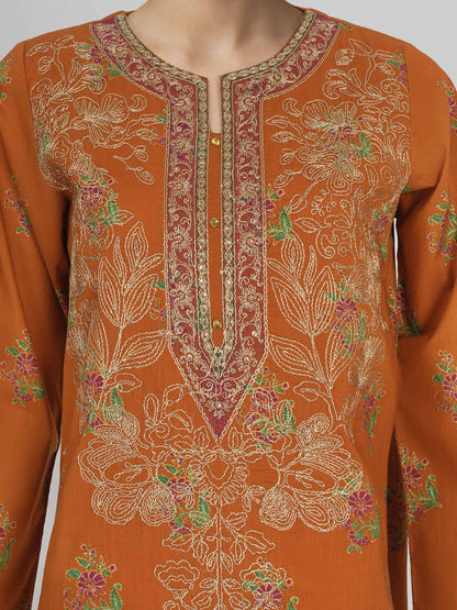 3 Piece Lawn Slub Suit- Embroidered (Unstitched)
