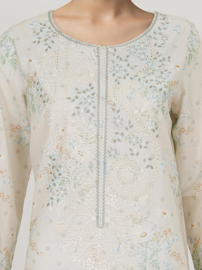3 Piece Premium Lawn Suit- Embroidered (Unstitched)