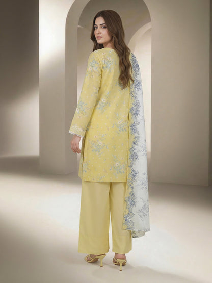 3 Piece Premium Lawn Suit- Embroidered (Unstitched)