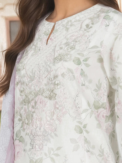 3 Piece Lawn Suit- Embroidered (Unstitched)
