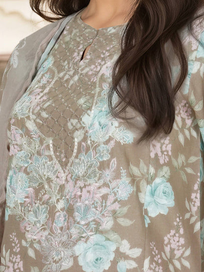 3 Piece Lawn Suit- Embroidered (Unstitched)