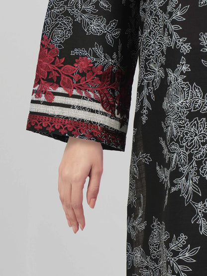 3 Piece Lawn Slub Suit-  Embroidered (Unstitched)