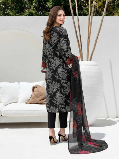 3 Piece Lawn Slub Suit-  Embroidered (Unstitched)