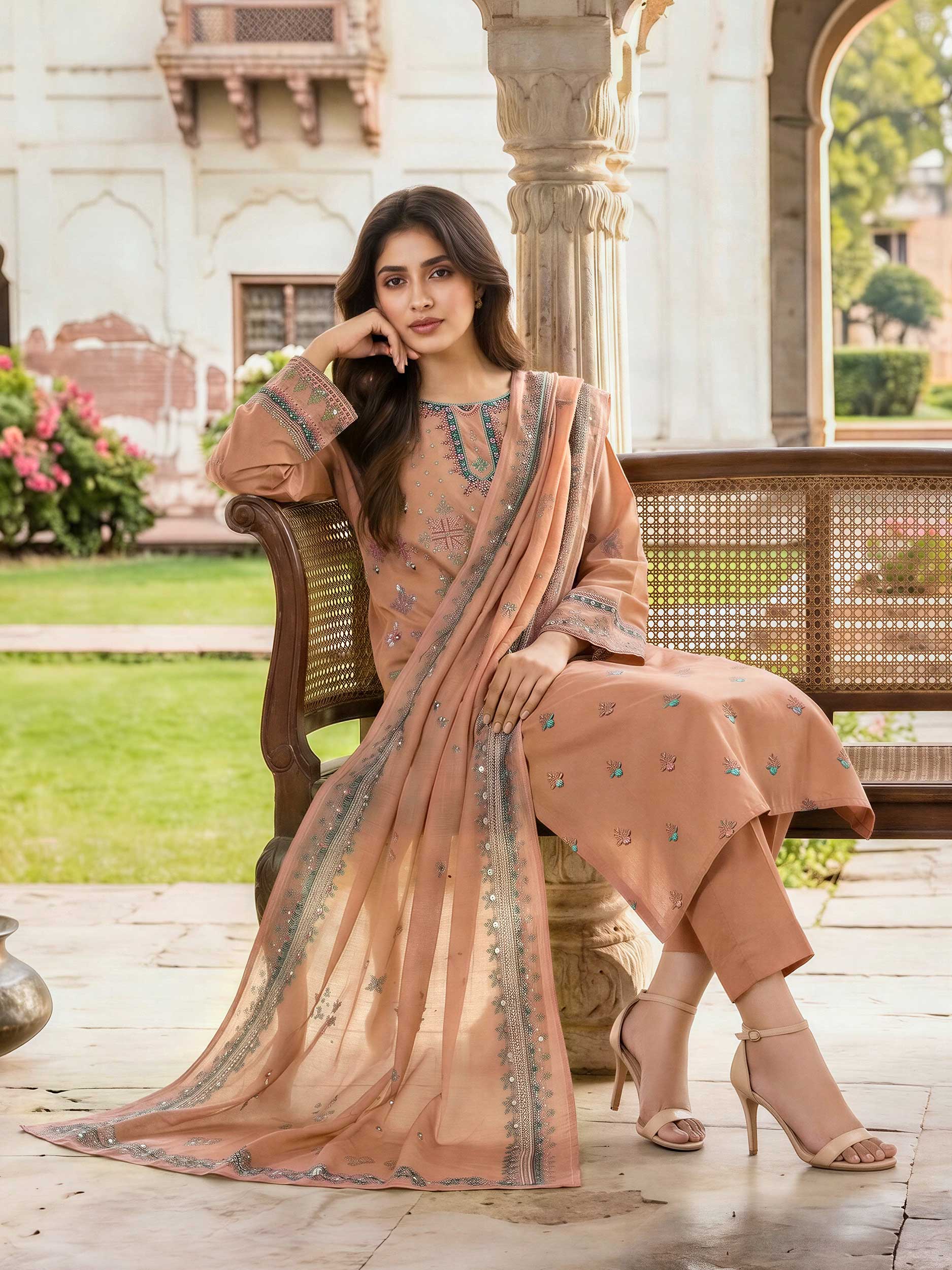 3 Piece Lawn Paste Suit (Unstitched)