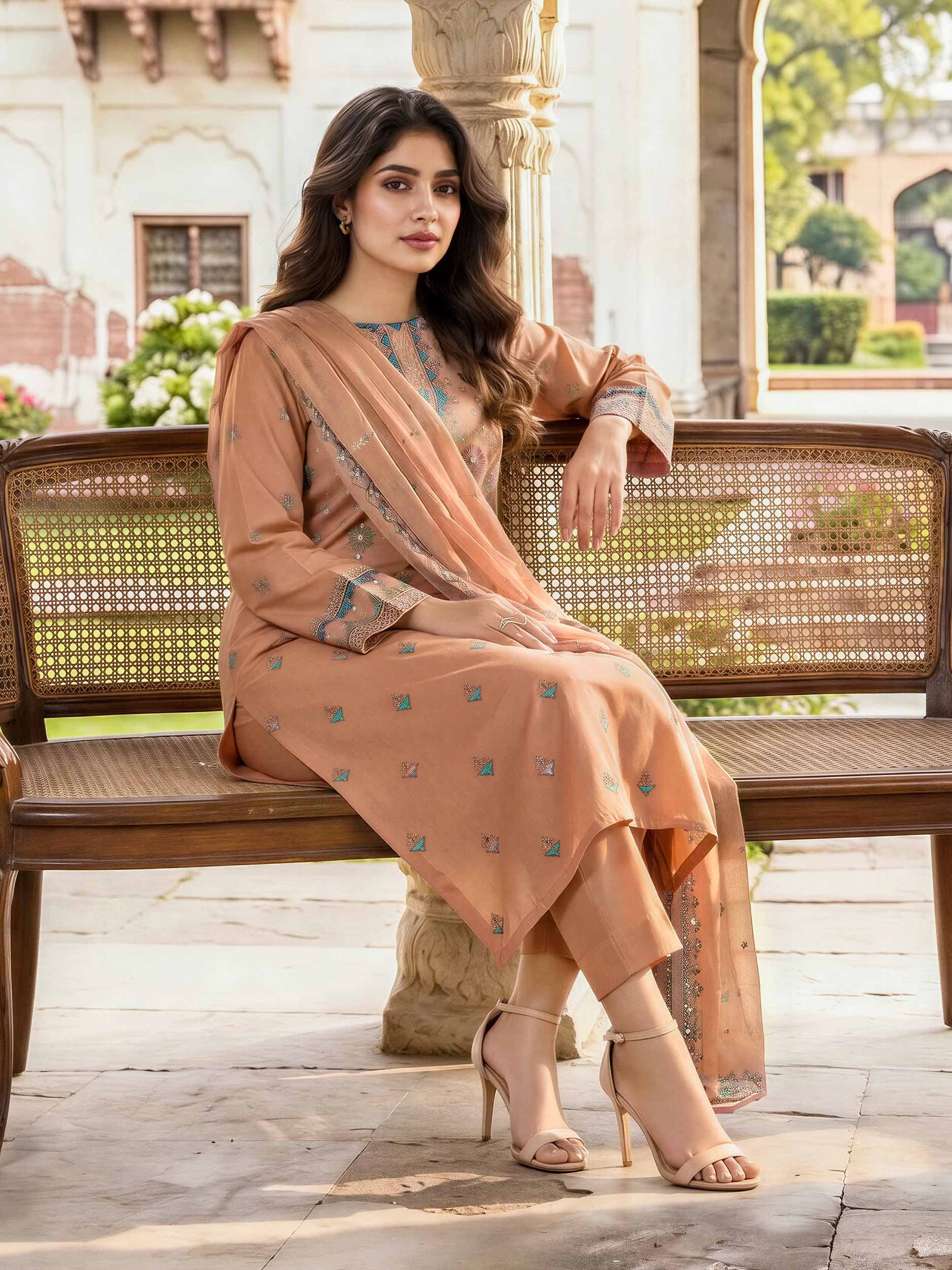 3 Piece Lawn Paste Suit (Unstitched)