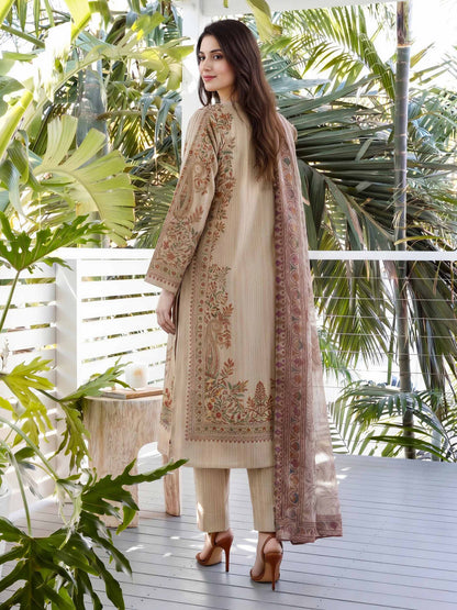 3 Piece Lawn Suit- Embroidered (Unstitched)