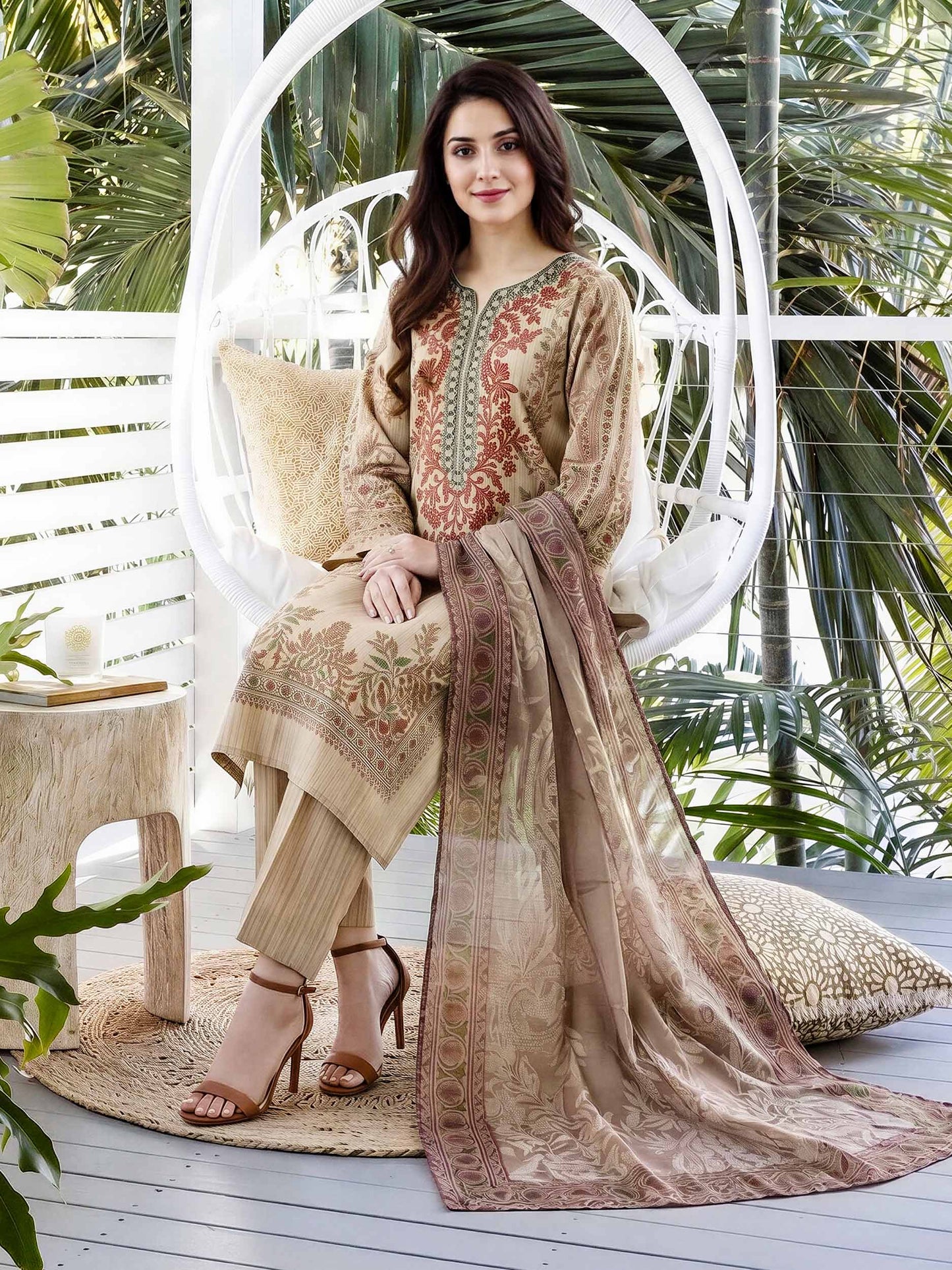 3 Piece Lawn Suit- Embroidered (Unstitched)