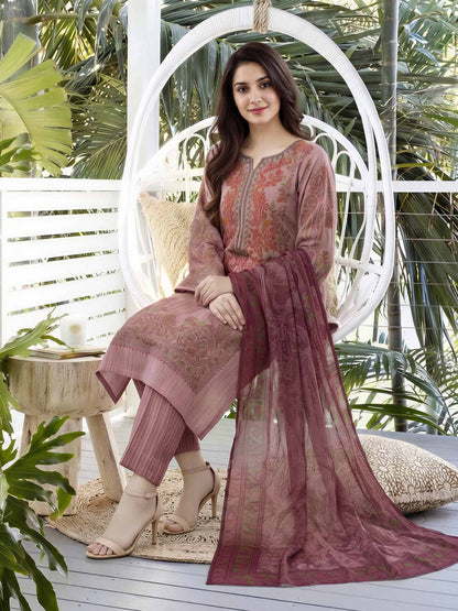 3 Piece Lawn Suit- Embroidered (Unstitched)