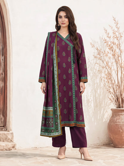 3 Piece Slub Khaddar Suit (Unstitched)