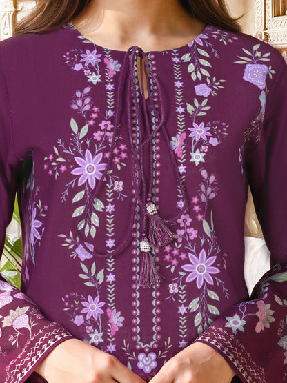 3 Piece Slub Khaddar Suit (Unstitched)