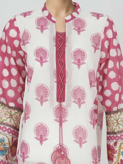 3 Piece Lawn Slub Suit (Unstitched)