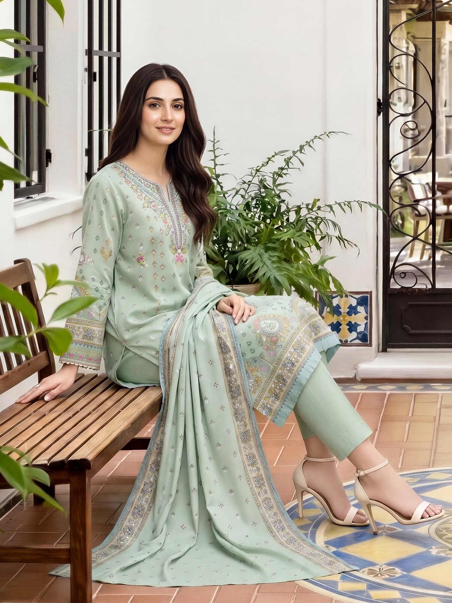 3 Piece Lawn Suit- Embroidered (Unstitched)
