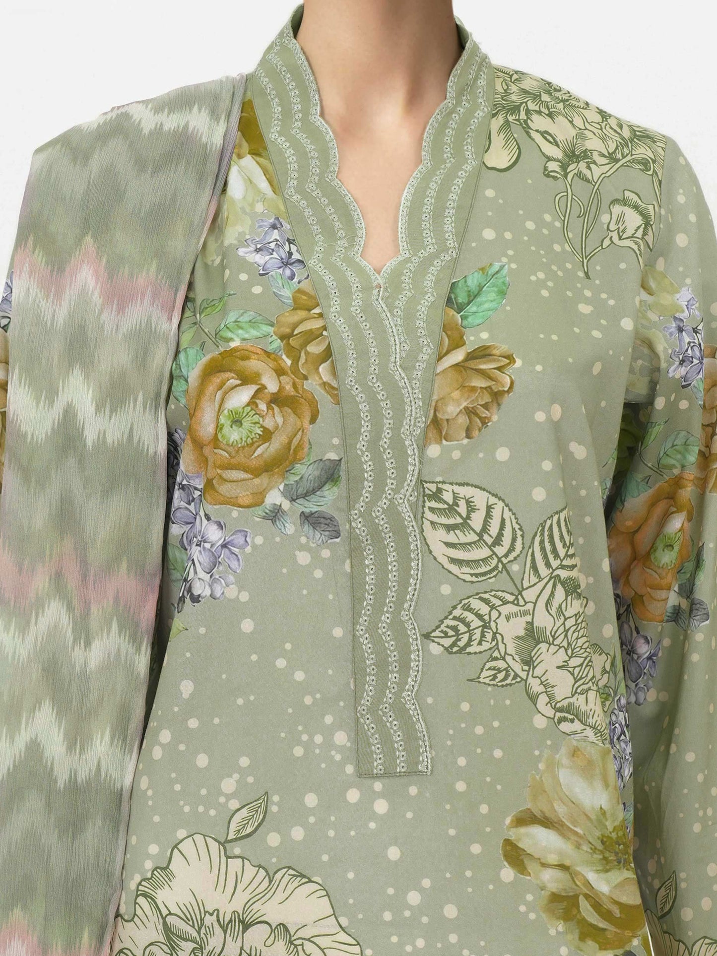 3 Piece Lawn Suit- Embroidered (Unstitched)