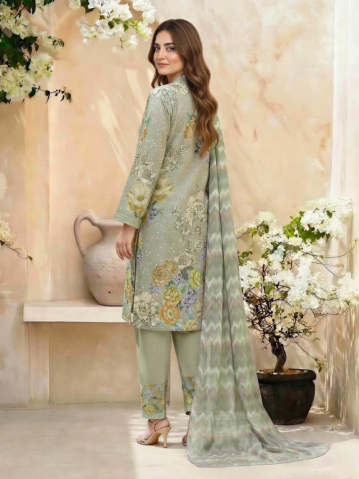 3 Piece Lawn Suit- Embroidered (Unstitched)