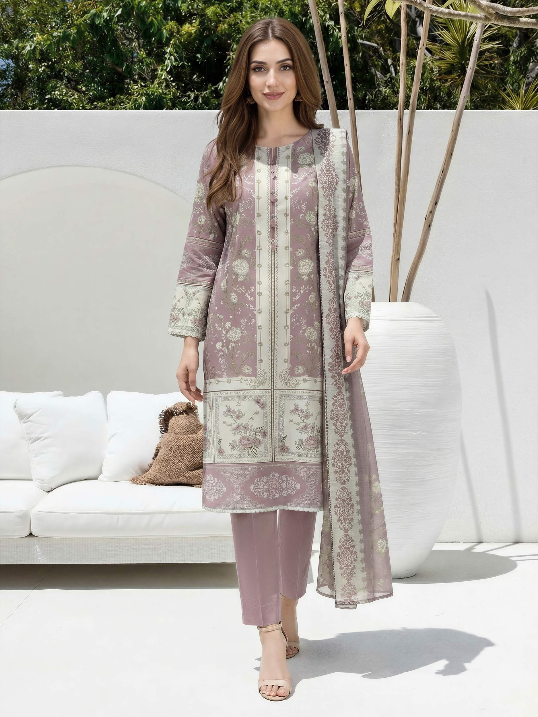 3 Piece Lawn Suit (Unstitched)
