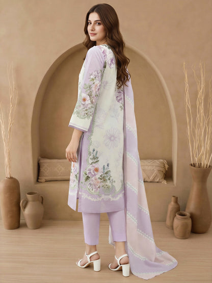 3 Piece Lawn Suit-Embroidered (Unstitched)