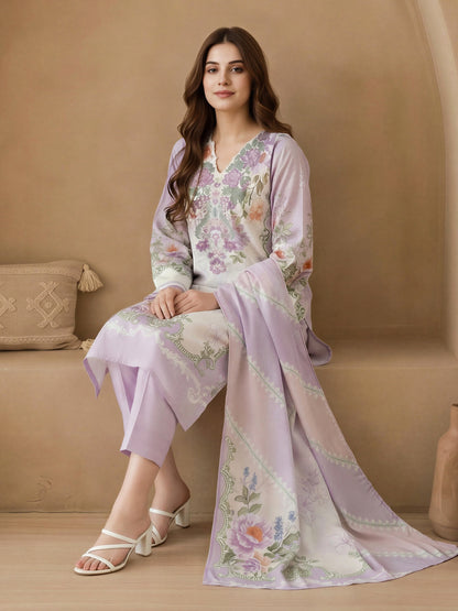 3 Piece Lawn Suit-Embroidered (Unstitched)