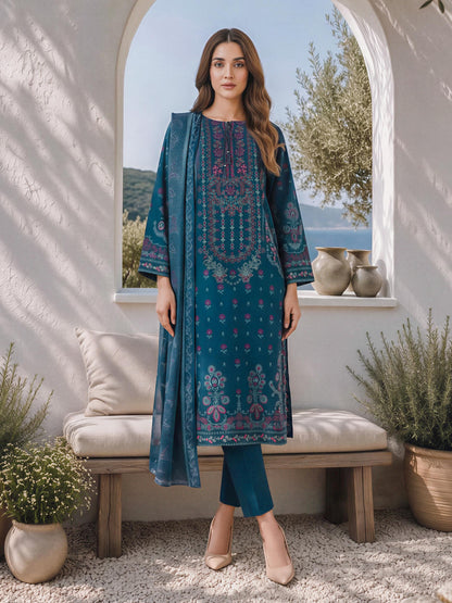3 Piece Khaddar Suit (Unstitched)