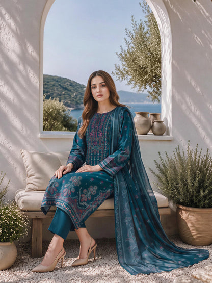 3 Piece Khaddar Suit (Unstitched)