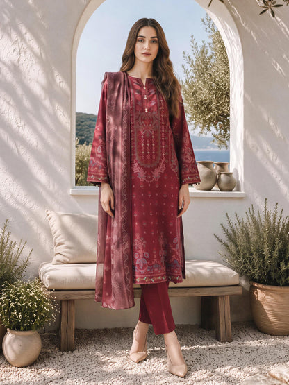 3 Piece Khaddar Suit (Unstitched)