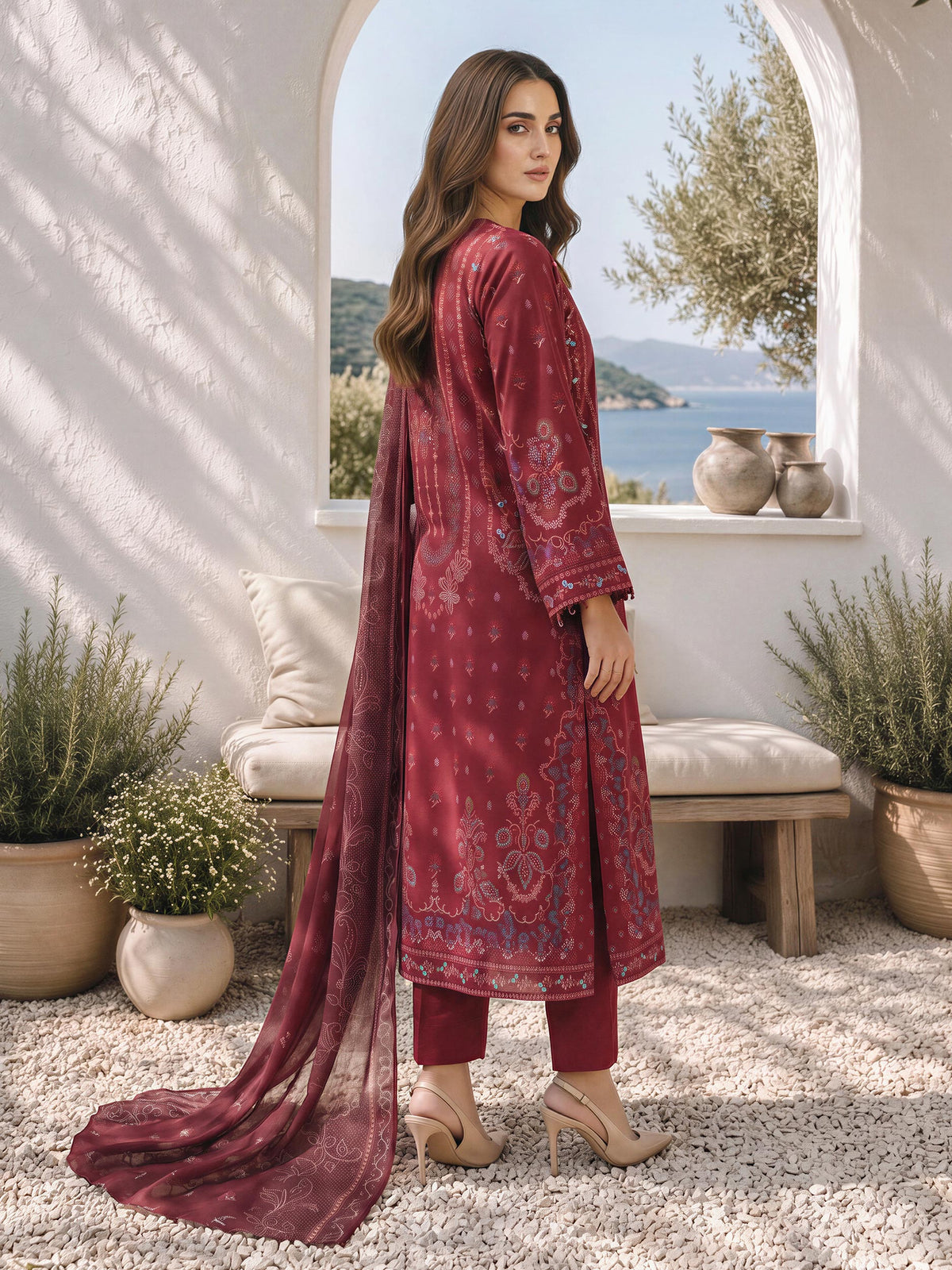 3 Piece Khaddar Suit (Unstitched)