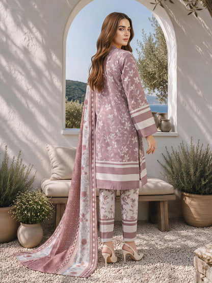 3 Piece Slub Khaddar Suit (Unstitched)