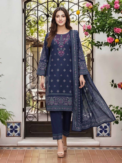 3 Piece Lawn Suit-  Embroidered (Unstitched)