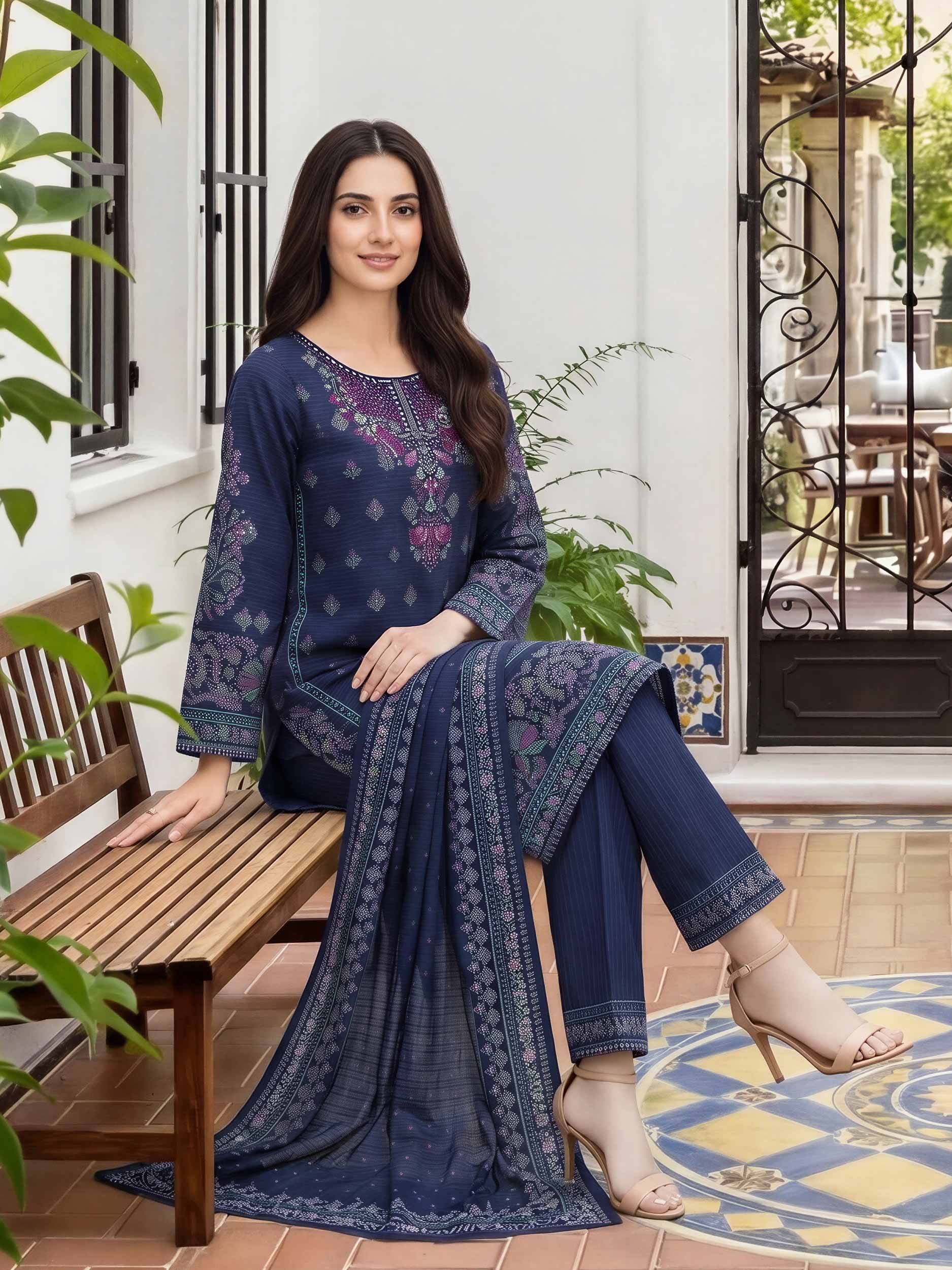 3 Piece Lawn Suit-  Embroidered (Unstitched)