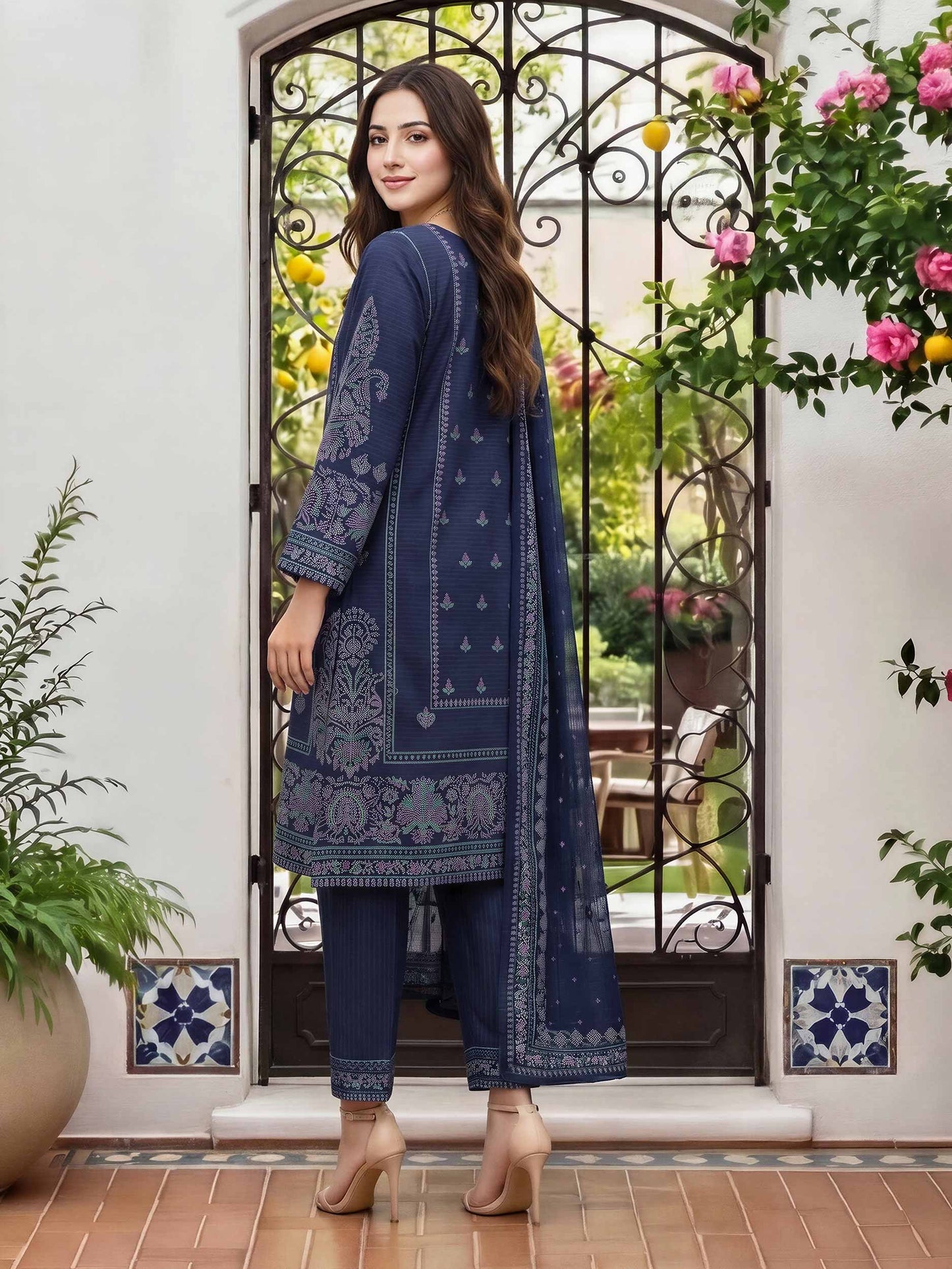 3 Piece Lawn Suit-  Embroidered (Unstitched)