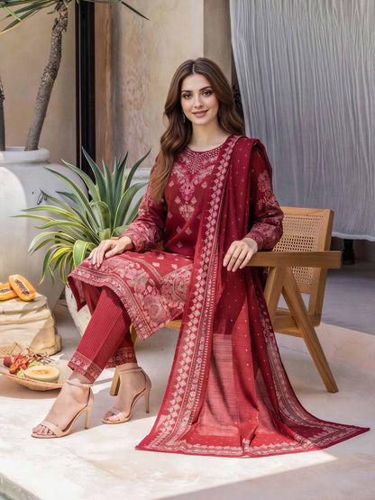 3 Piece Lawn Suit-  Embroidered (Unstitched)