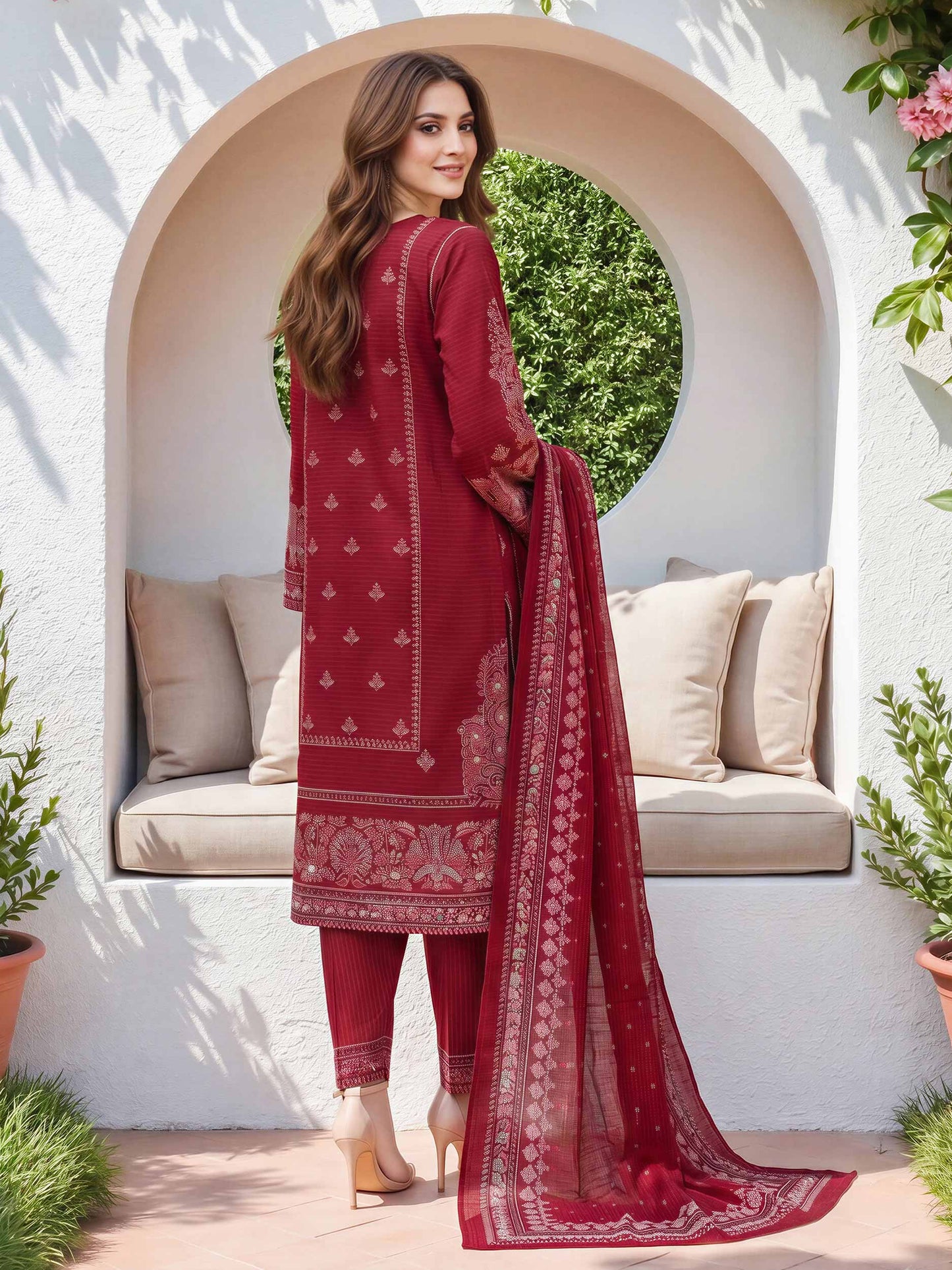 3 Piece Lawn Suit-  Embroidered (Unstitched)