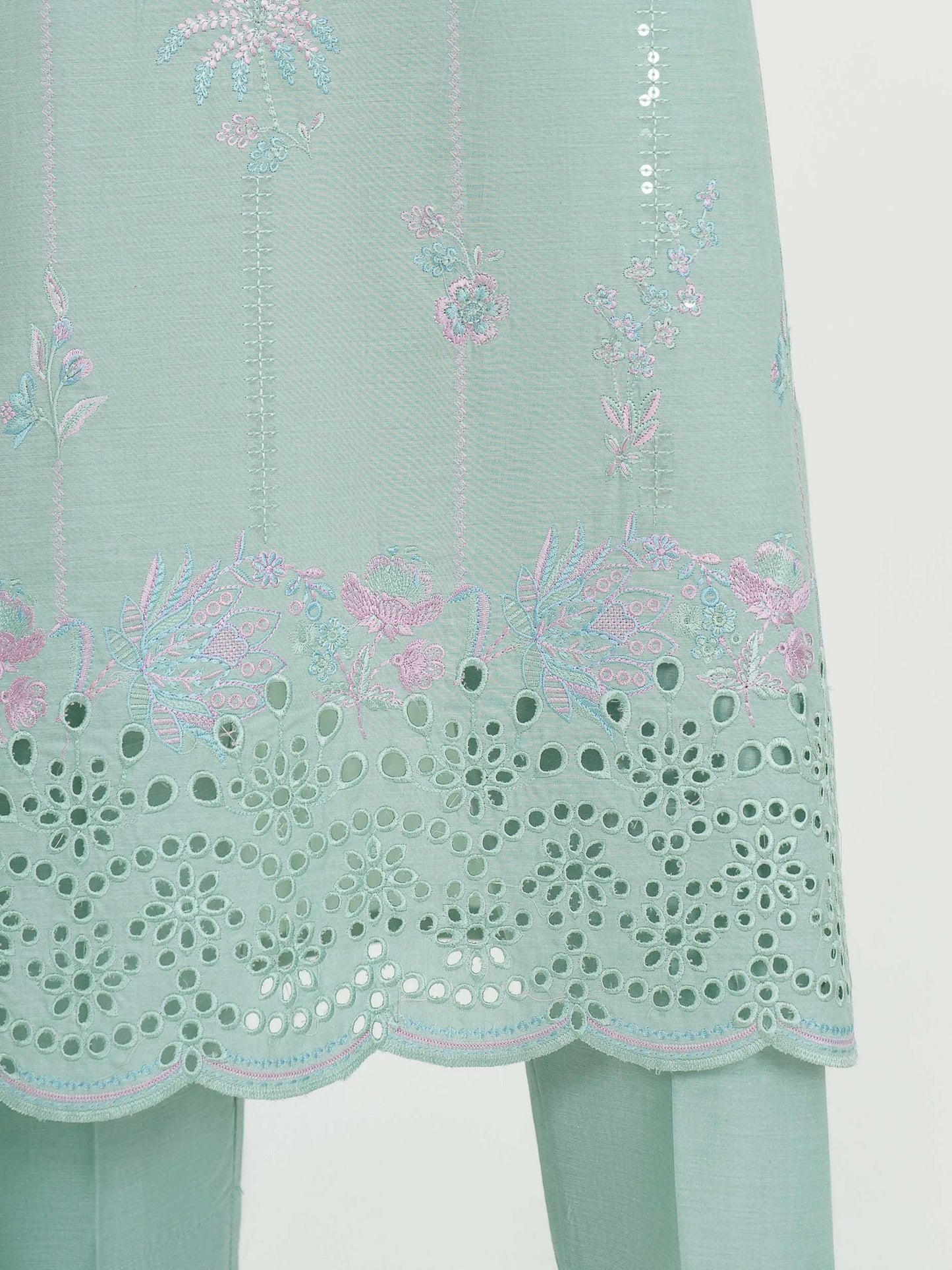 3 Piece Yarn Dyed Suit- Embroidered (Unstitched)