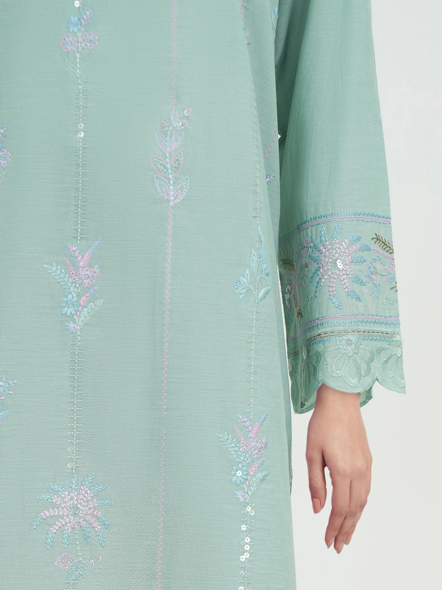 3 Piece Yarn Dyed Suit- Embroidered (Unstitched)