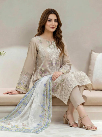 3 Piece Lawn Suit- Embroidered (Unstitched)