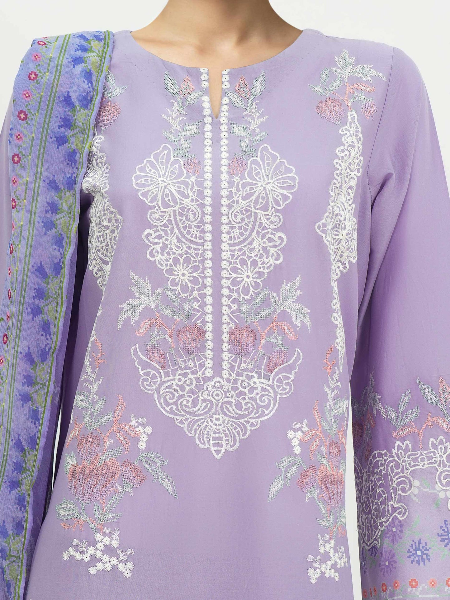 3 Piece Lawn Suit- Embroidered (Unstitched)