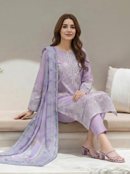 3 Piece Lawn Suit- Embroidered (Unstitched)