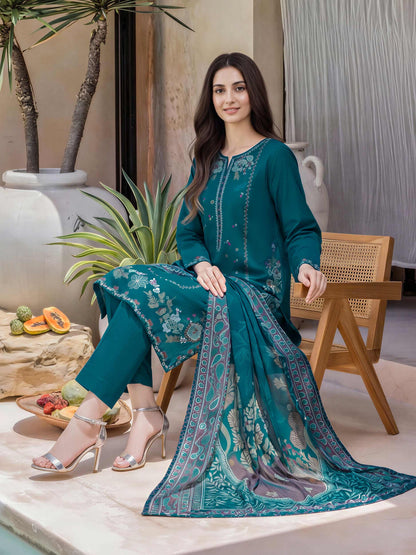 3 Piece Lawn Suit- Embroidered (Unstitched)