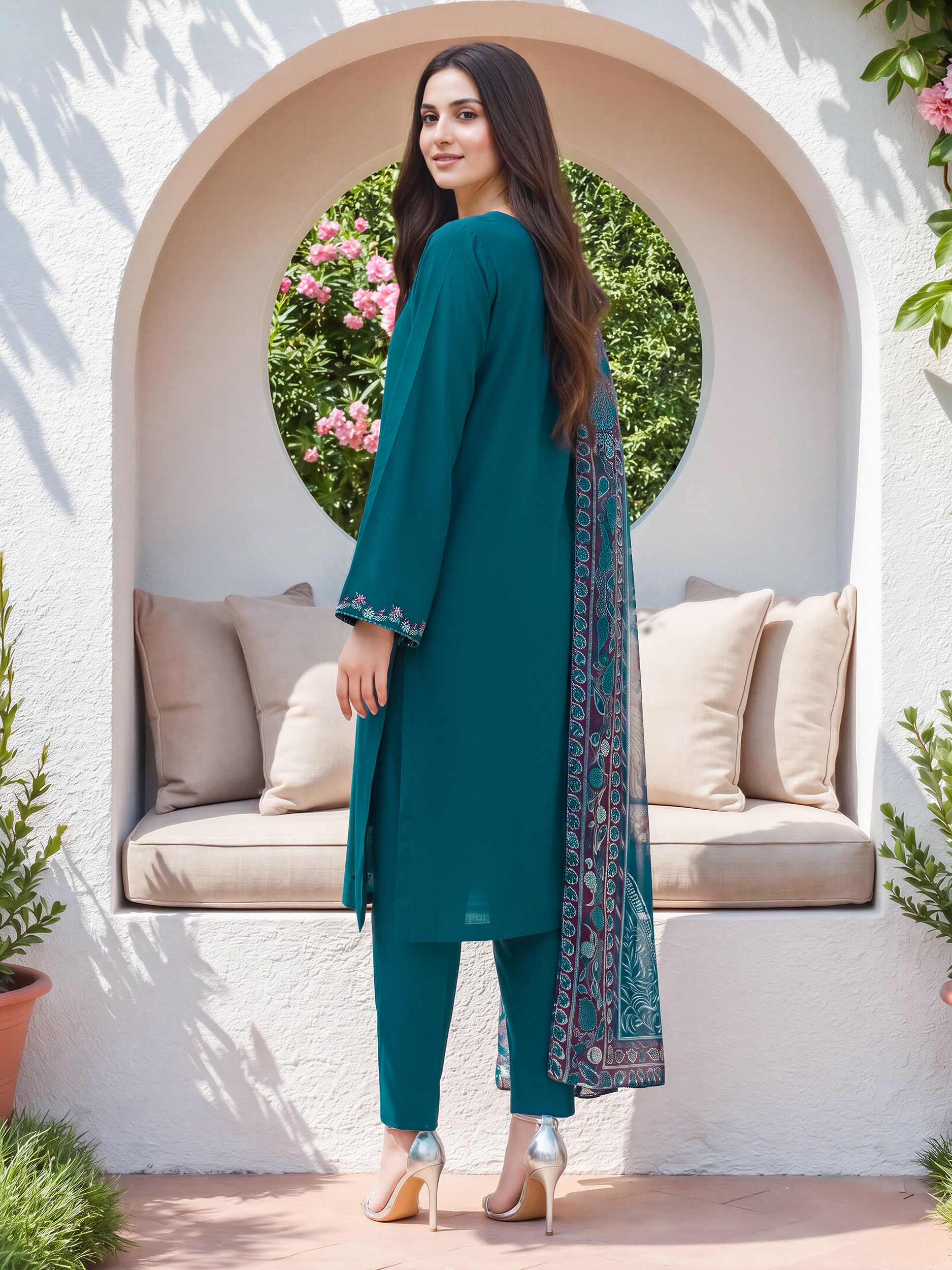 3 Piece Lawn Suit- Embroidered (Unstitched)