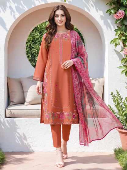 3 Piece Lawn Suit- Embroidered (Unstitched)
