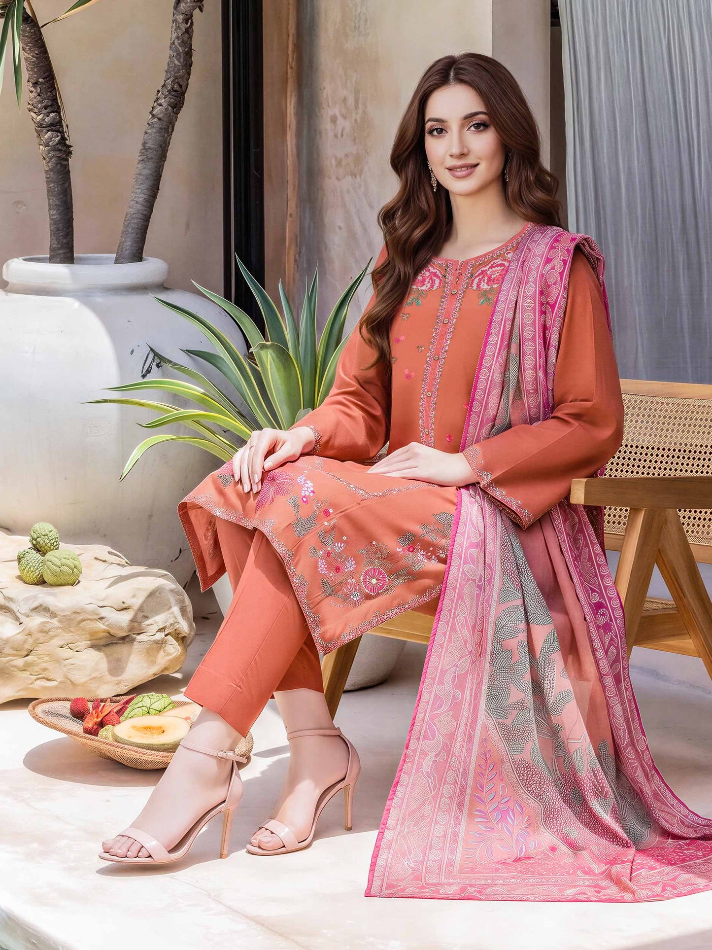 3 Piece Lawn Suit- Embroidered (Unstitched)