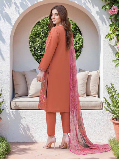 3 Piece Lawn Suit- Embroidered (Unstitched)