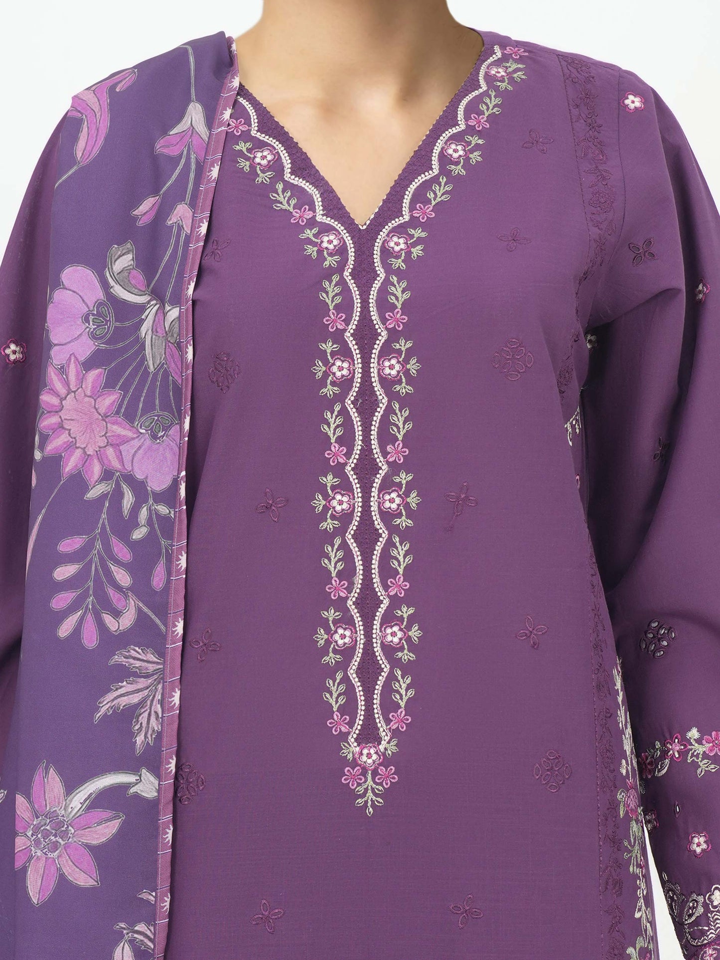 3 Piece Lawn Suit- Embroidered (Unstitched)