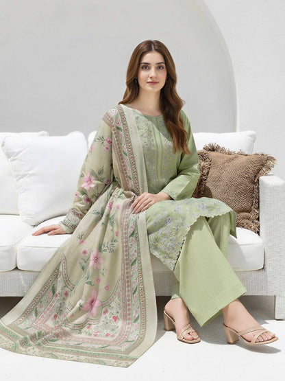 3 Piece Lawn Suit- Embroidered (Unstitched)