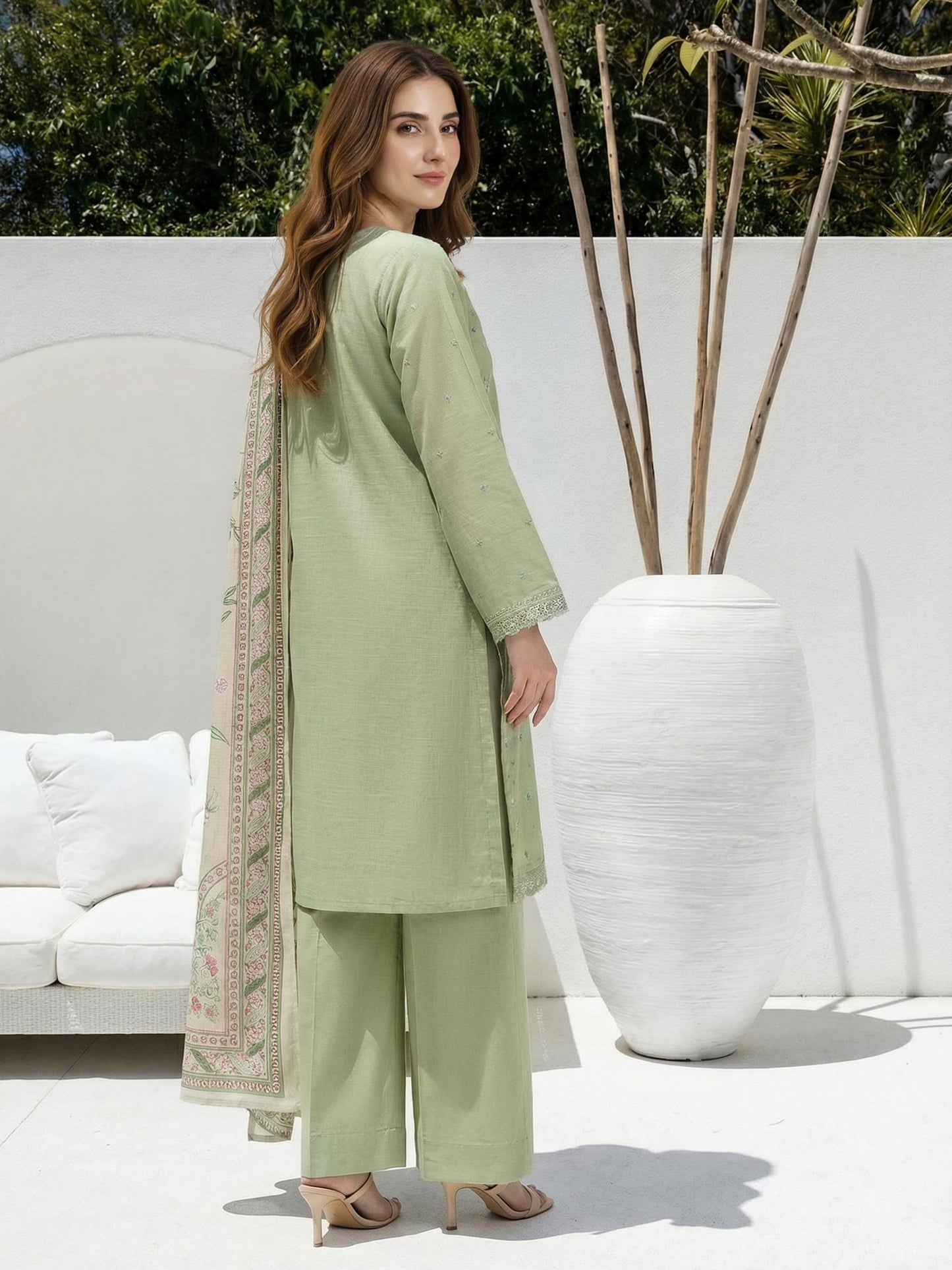 3 Piece Lawn Suit- Embroidered (Unstitched)