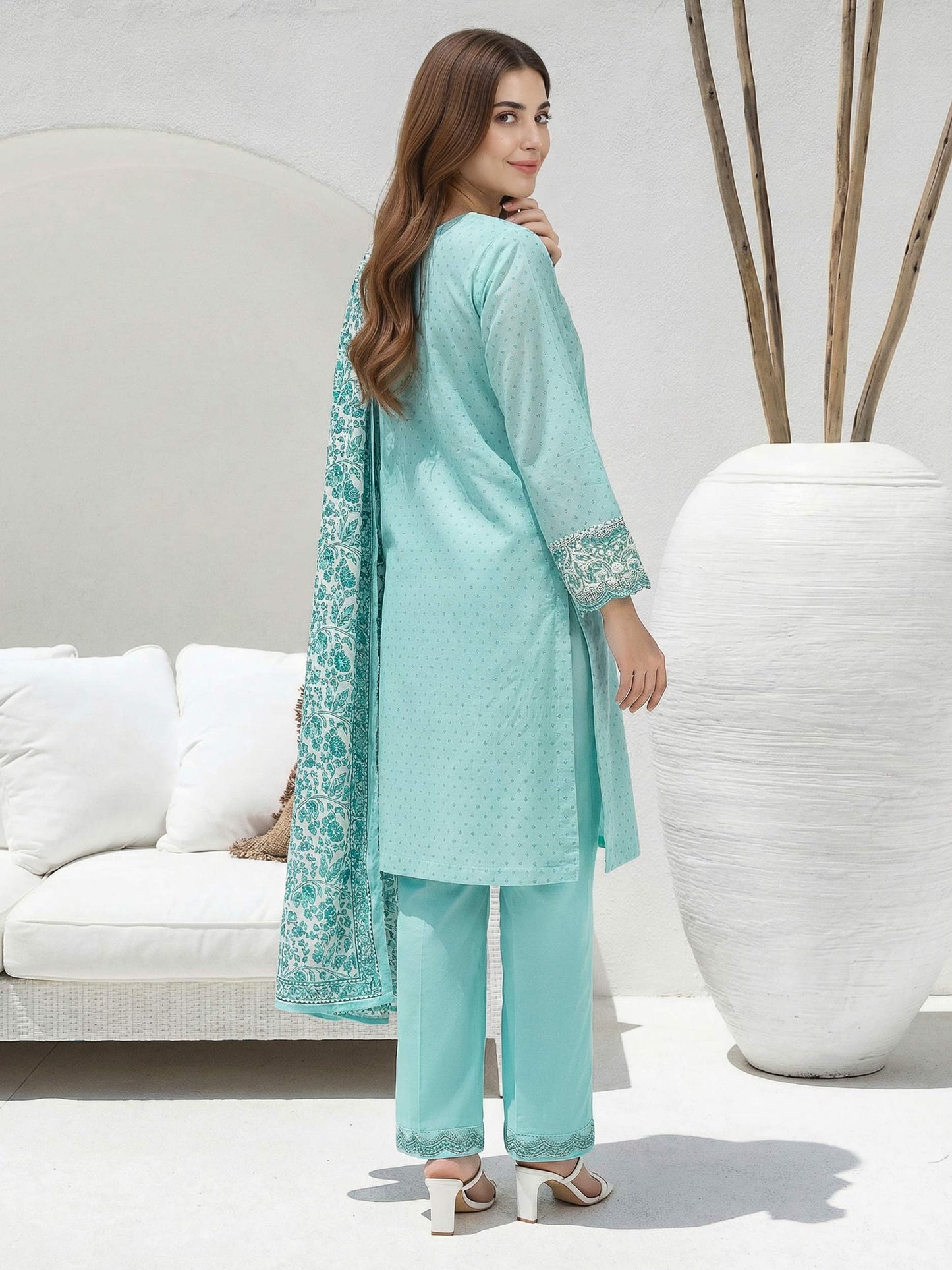 3 Piece Lawn Suit- Embroidered (Unstitched)