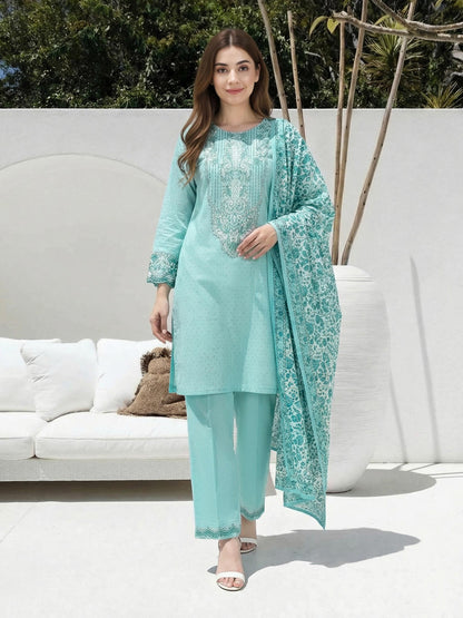 3 Piece Lawn Suit- Embroidered (Unstitched)