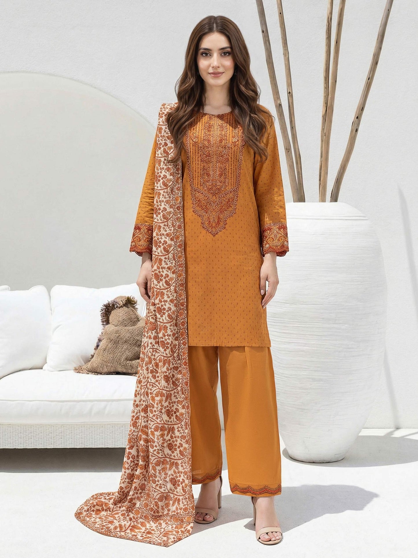 3 Piece Lawn Suit-  Embroidered (Unstitched)