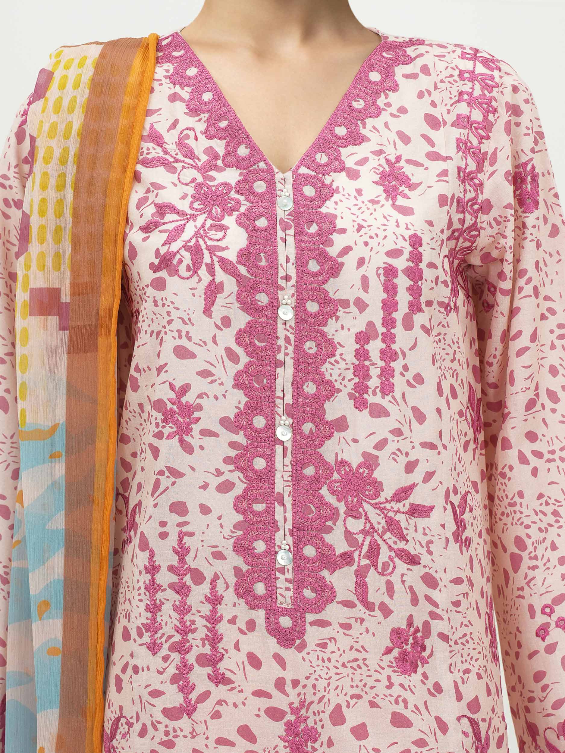 3 Piece Lawn Suit-Embroidered (Unstitched)