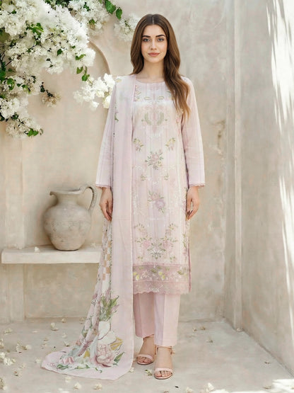 3 Piece Lawn Suit- Embroidered (Unstitched)