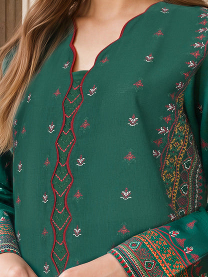 3 Piece Slub Khaddar Paste Suit (Unstitched)